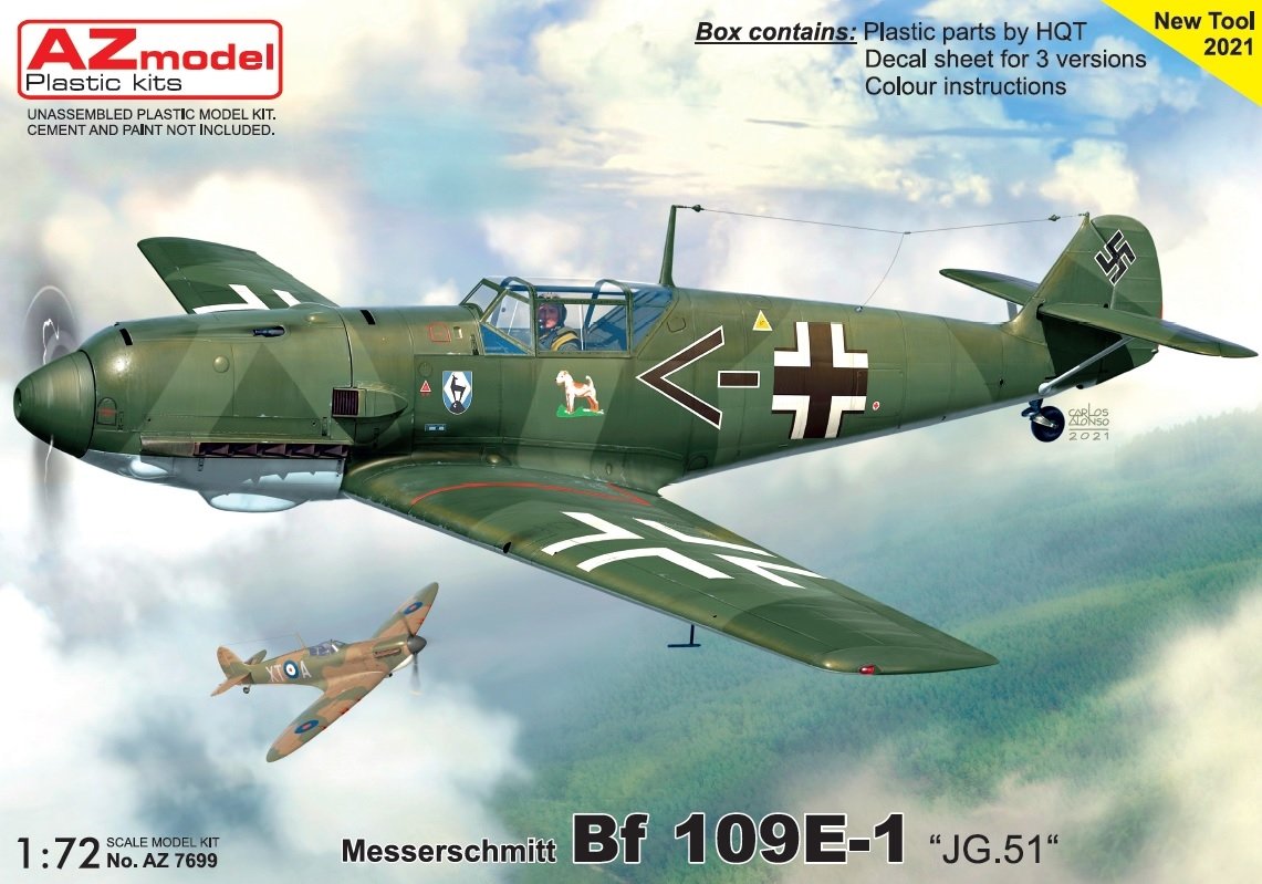 AZ Model AZ7699 Bf 109E-1 &amp;quot;JG.51&amp;quot; 1/72