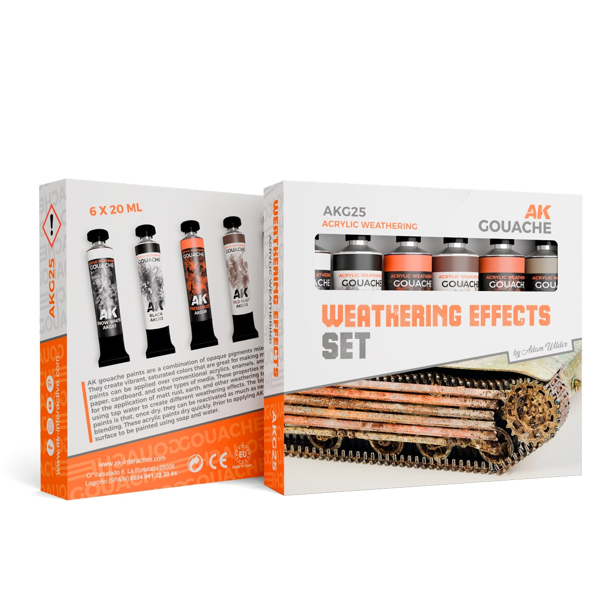 AK Interactive AKG25 WEATHERING EFFECTS SET – AK GOUACHES – zdjęcie 2