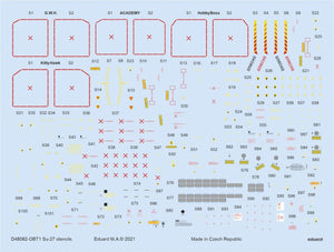 Eduard D48082 Su-27 stencils ACADEMY/KITTY HAWK/HOBBY BOSS/GWH 1/48 – image 2