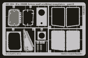 Eduard 32104 Fw 190D access and scribing templates 1/32 HASEGAWA – image 2