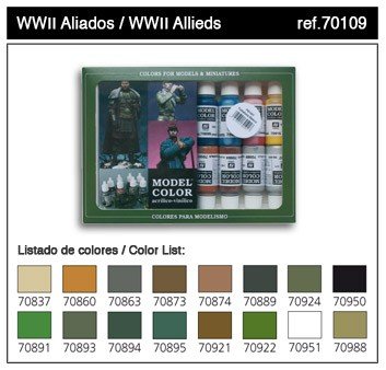 Vallejo Allies WWII (16 color set) (70109)