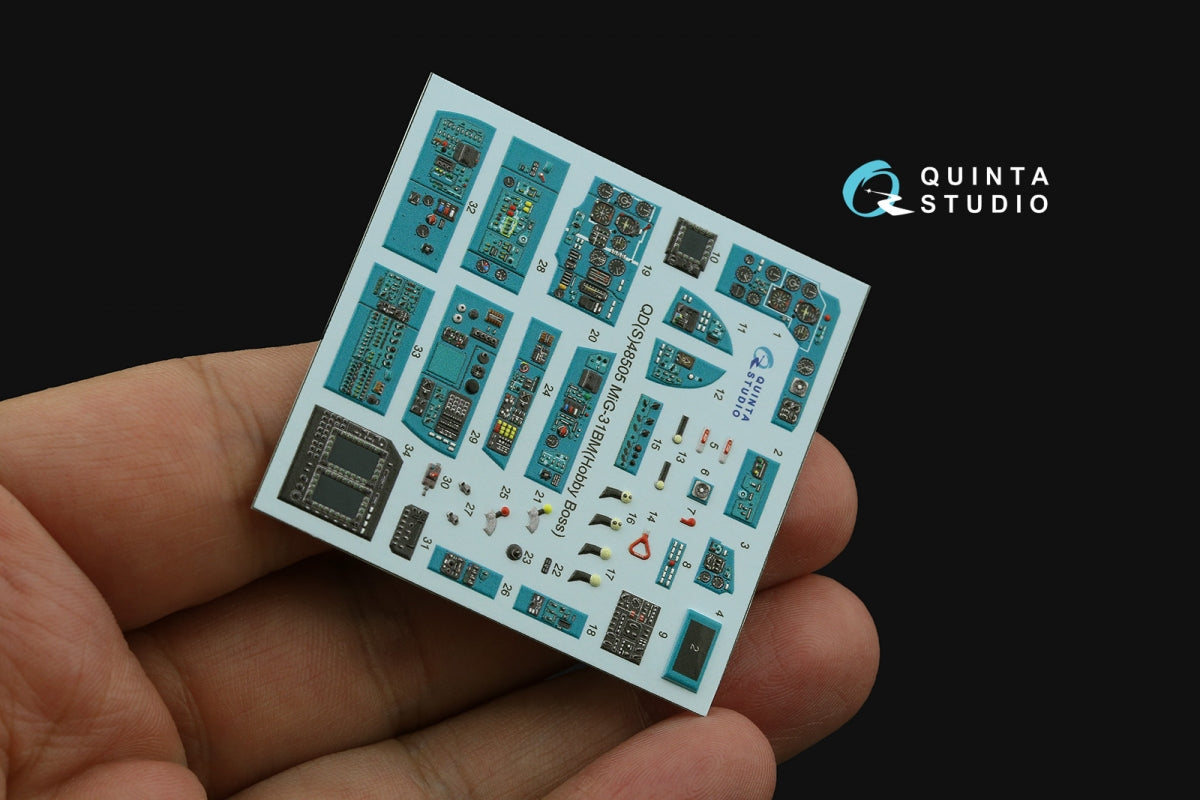 Quinta Studio QDS-48505 MiG-31BM 3D-Printed &amp;amp; colored Interior on decal paper (Hobby Boss) (Small version) 1/48 – image 4