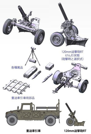 Fine Molds FM59 JGSDF 120mm Heavy Motar RT with Tractor 1/35 – obrázek 9