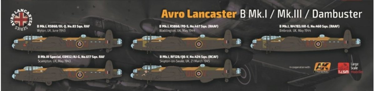 HK Models 01E012 Avro Lancaster B MkI/ B MkIII/ Dambuster 3 in 1 1/32 – Bild 2