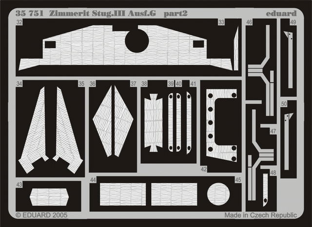 Eduard 35751 Zimmerit StuG. III Ausf. G 1/35 Dragon – immagine 2