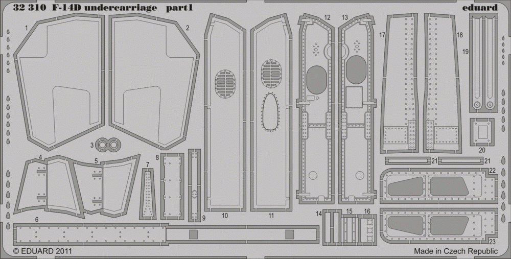 Eduard 32310 F-14D undercarriage 1/32 TRUMPETER – image 2