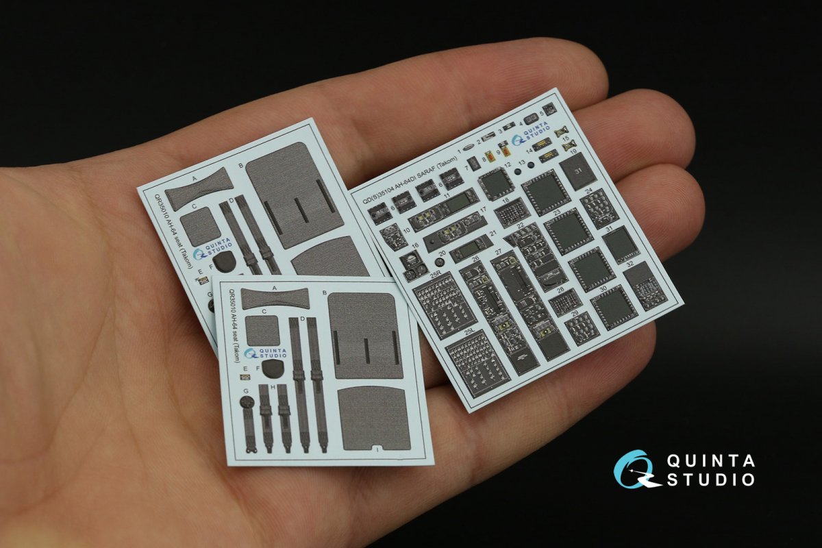 Quinta Studio QD35104 AH-64DI Saraf 3D-Printed &amp;amp; colored Interior on decal paper (Takom) 1/35 – obrázek 12