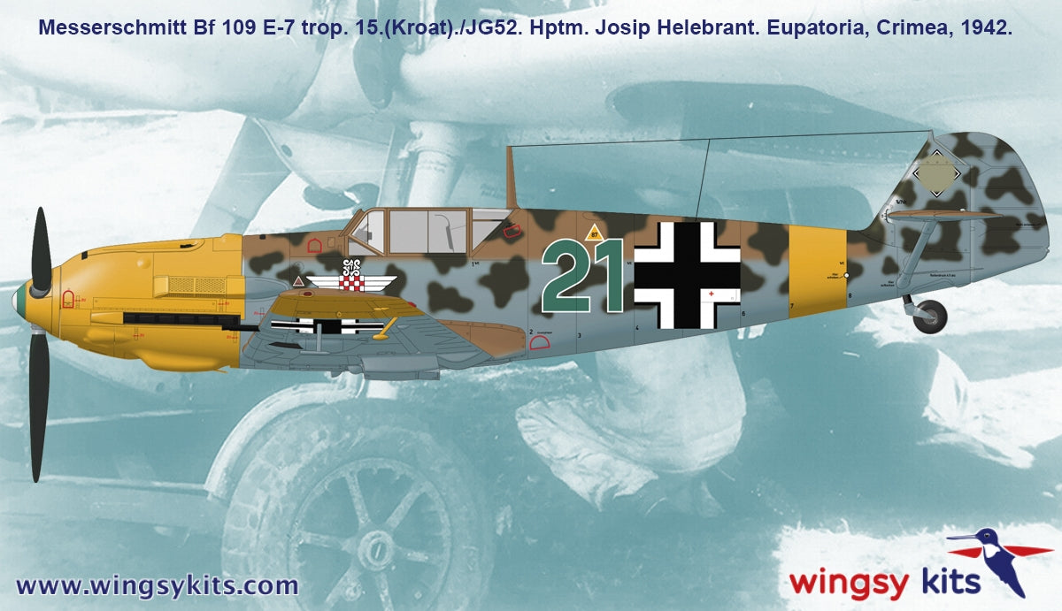 Wingsy Kits D5-11 German WWII Fighter MESSERSCHMITT Bf 109 E-7 1/48 – image 5