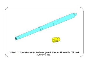 Aber 35L-122 37 mm barrel for anti-tank gun Bofors wz.37 used in 7TP tank 1/35 – imagen 6