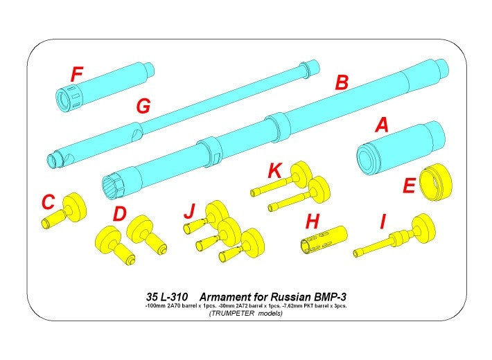 Aber 35L-310 Armament for Russian BMP-3 1/35 – Bild 3