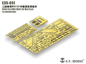 ET Model E35-051 WWII US ARMY M4A1 DV Mid Tank (For DRAGON 6404) (1/35)