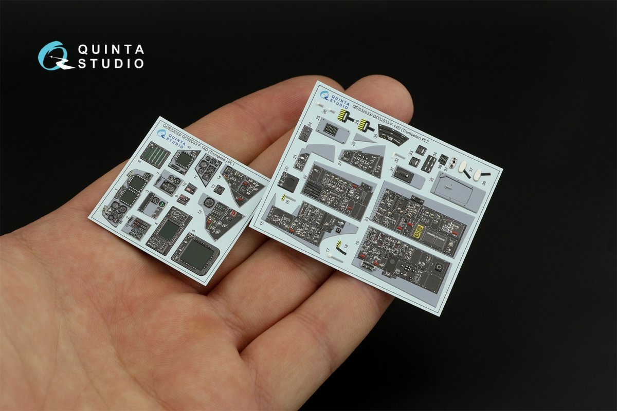 Quinta Studio QDS-32033 F-14D 3D-Printed &amp;amp; colored Interior on decal paper ( Trumpeter ) (small version) 1/32 – image 8