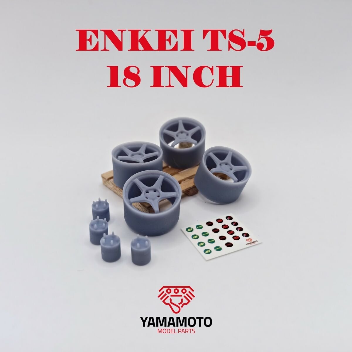 Yamamoto Model Parts YMPRIM7 Enkei TS-5 18" Nuts 1/24