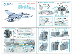 Quinta Studio QDS+32228 Tornado Gr.4 3D-Printed &amp;amp; colored Interior on decal paper (Italeri) (Small version) (with 3D-printed resin parts) 1/32 – image 3