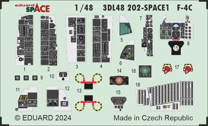 Eduard 3DL48202 F-4C SPACE HOBBY 2000, ACADEMY 1/48 – obrázek 3