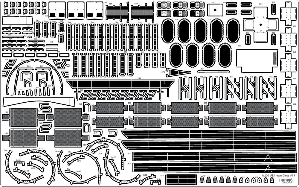 Pontos 22004F1 USS BB-61 Iowa 1944 Detail Up Set (Without wooden deck) 1/200 – image 16