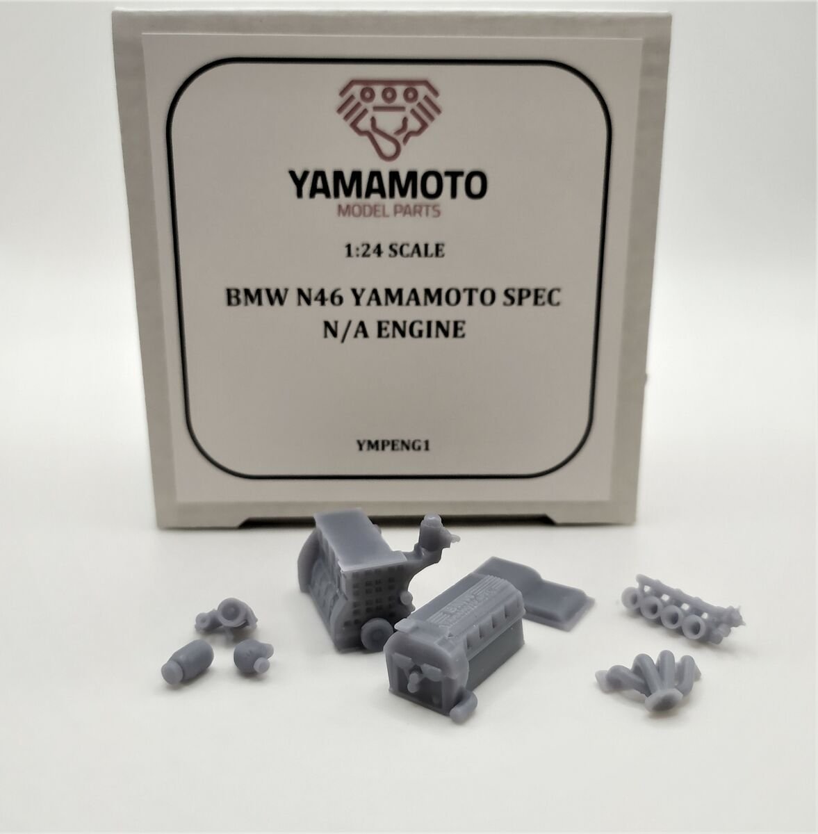 Yamamoto Model Parts YMPENG1 BMW N46 Yamamoto Spec Engine - Naturally Aspirated 1/24