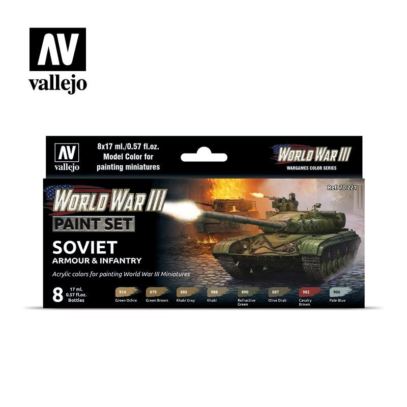 Vallejo 70221 WWIII Soviet Armor &amp;amp; Infantry 8x17ml