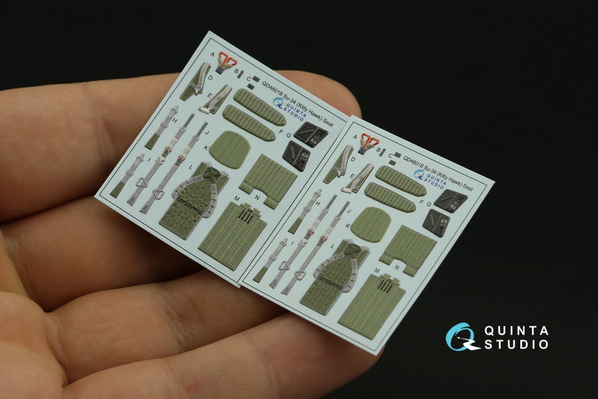 Quinta Studio QD48018 Su-34 3D-Printed colored Interior on decal paper (KittyHawk) 1/48 – image 6