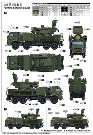 Trumpeter 01060 Russian 72V6E4 Combat Vehicle of 96K6 Pantsir -S1 ADMGS 1/35 – image 5