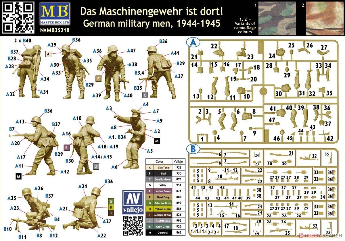 Master Box 35218 German Military Men, 1944-1945 1/35 – obrázek 2