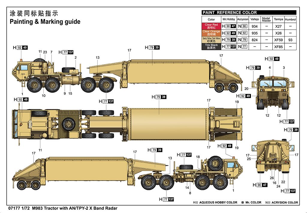 Trumpeter 07177 M983 Tractor &amp;amp; AN/TPY-2 X Band Radar 1/72 – image 5