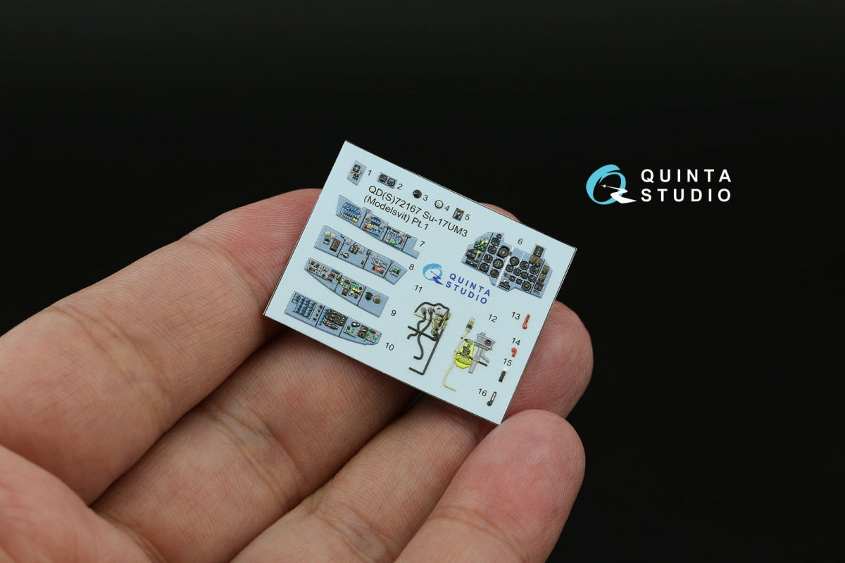 Quinta Studio QD+72167 Su-17UM3 3D-Printed &amp;amp; colored Interior on decal paper (Modelsvit) (with 3D-printed resin part) 1/72 – image 11