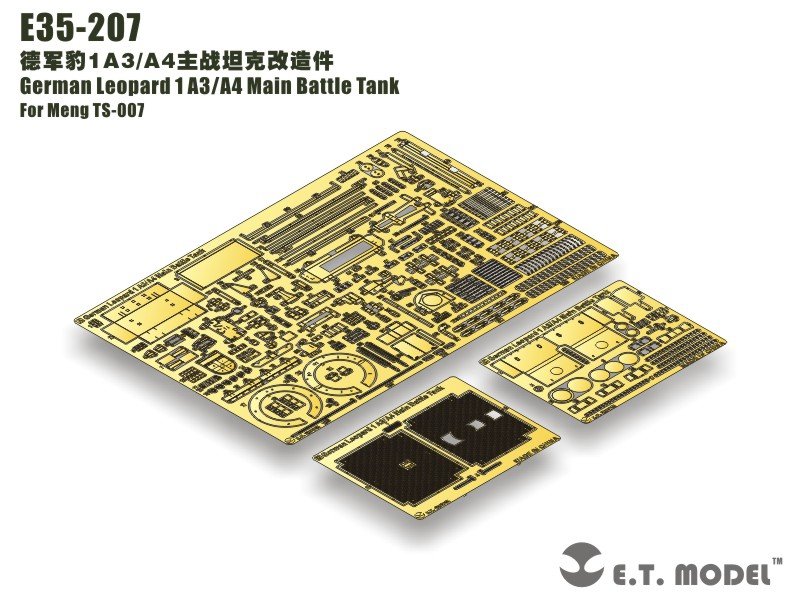 ET Model E35-207 German Leopard 1 A3/A4 Main Battle Tank (For Meng TS-007) (1/35)