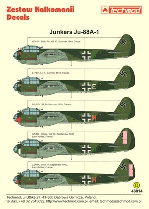Techmod 48814 - Junkers Ju 88A-1 1/48 – zdjęcie 2