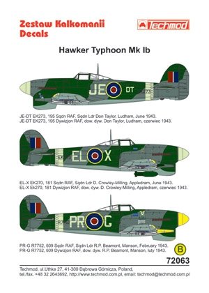 Techmod 72063 - Hawker Typhoon Ib 1/72 – immagine 2