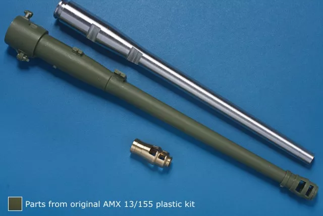 RB Model 35B126 French 155mm L/33 Barrel for French self-propelled howitzer AMX 13/155 Mk F3 dedicated to Heller kit (81151) 1/35 – Bild 2