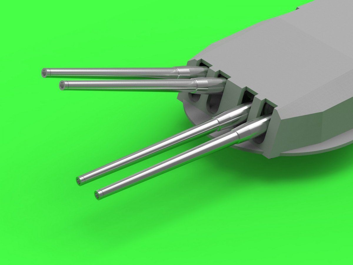 Master SM-350-101 Battleship Dunkerque/Strasbourg armament – ​​330mm barrels (8 pcs.), 130mm barrels (16 pcs.) with resin elements for mounting the barrels (1/350) – obrázek 3