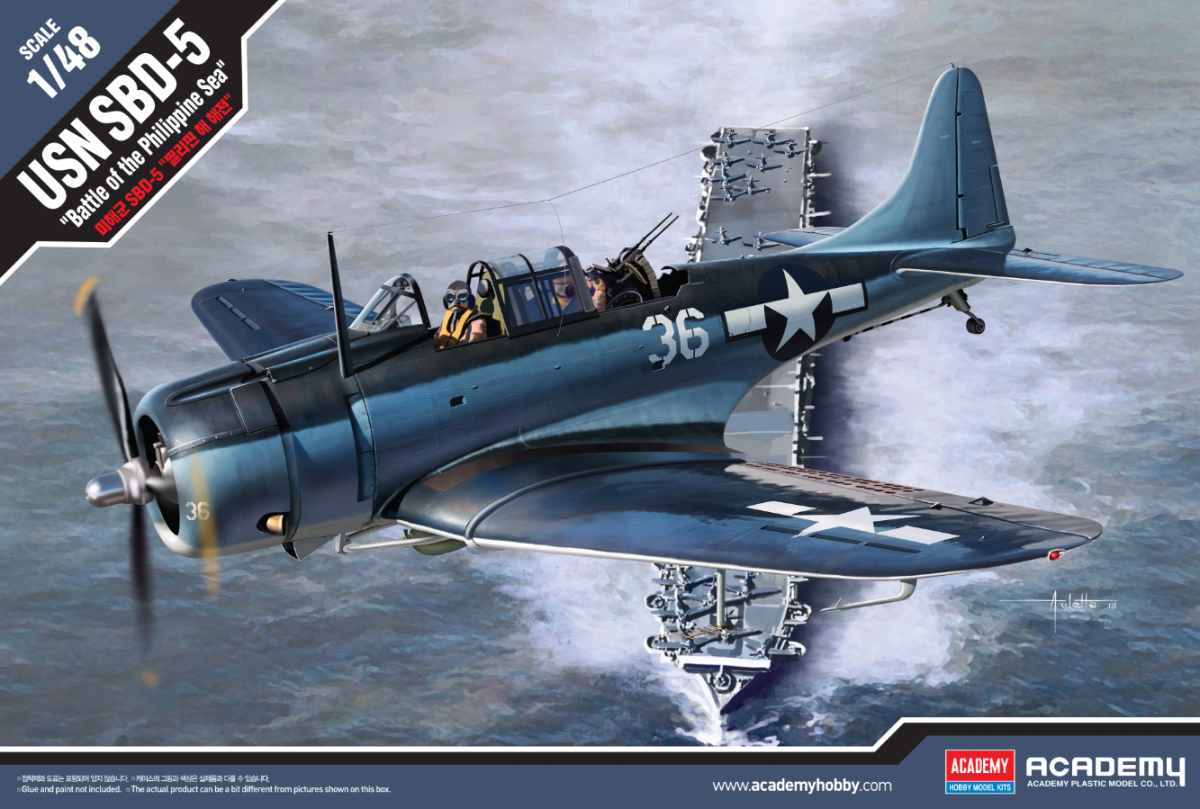 Maquette Academy 12329 USN SBD-5 Bataille de la mer des Philippines, échelle 1/48