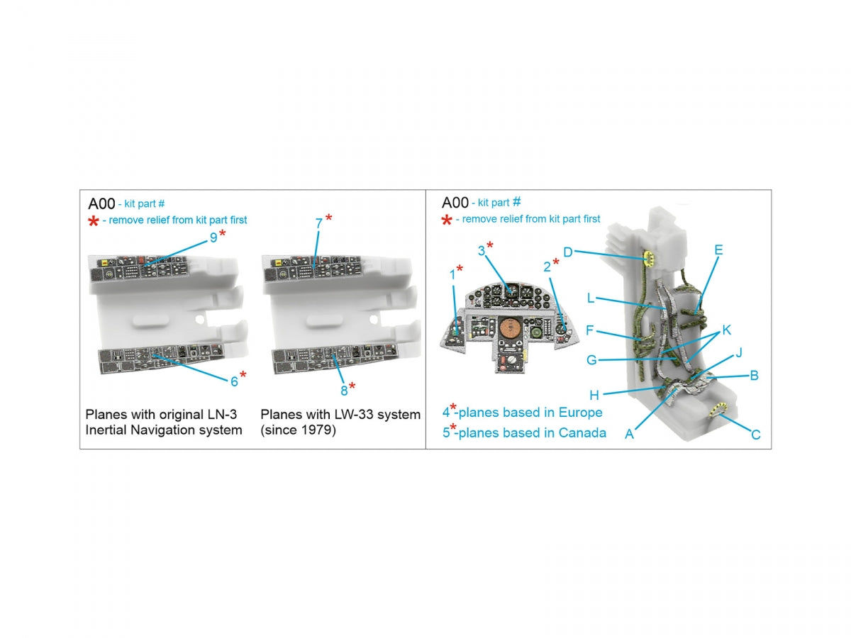Quinta Studio QD72104 CF-104 late 3D-Printed &amp;amp; colored Interior on decal paper (Hasegawa) 1/72 – obrázek 2