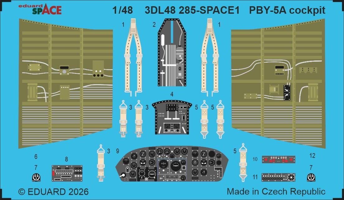 Eduard 3DL48285 Consolidated PBY-5 A Catalina - Cockpit Space Set Eduard and Revell Kits 1/48