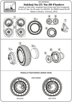 Roues de Flanker Sukhoj Su-27 / Su-30 (Armory Models AW48021) au 1/48 – image 6