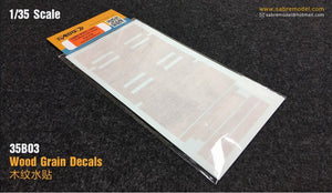 Saber 35B03 Complete Wood Grain Decals for railcar deck (For SABER 35A05) 1/35 – immagine 2