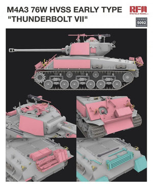 Rye Field Model 5092 M4A3 76W HVSS Early Type &amp;quot;Thunderbolt VII&amp;quot; 1/35 – immagine 2