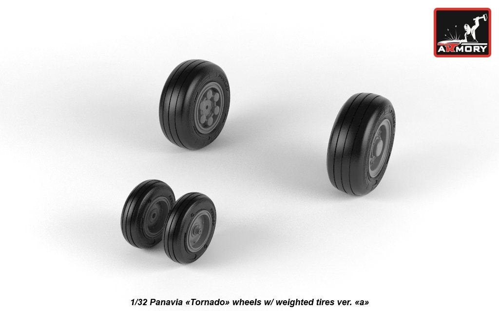 Armory Models AW32501a Panavia Tornado wheels, w/ tires type “a” (DL) 1/32 – image 4