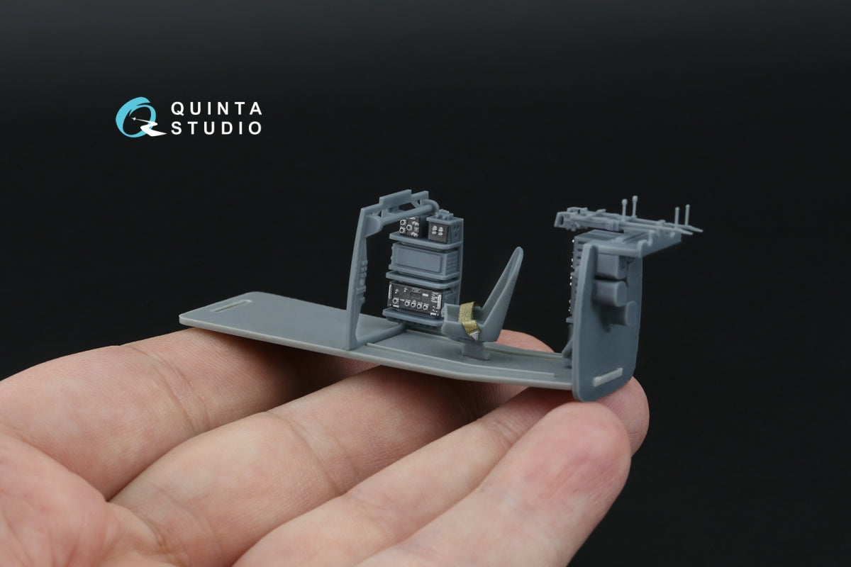 Quinta Studio QD+48617 Fairey Barracuda Gunner Station 3D-Printed &amp; coloured Interior on decal paper (Trumpeter) (with 3D-printed resin parts) 1/48