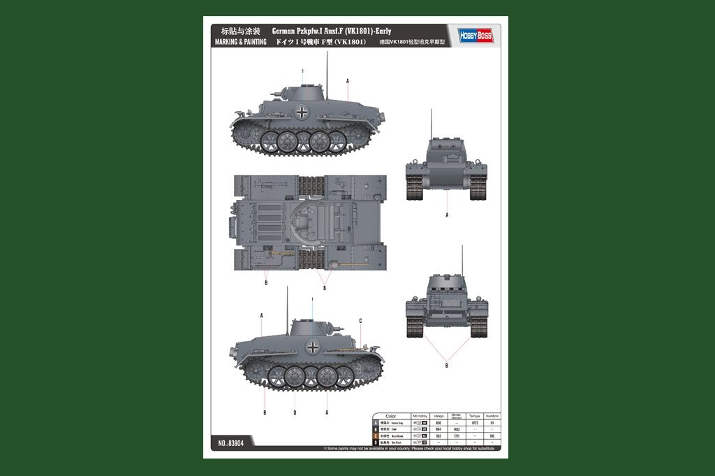 Hobby Boss 83804 German Pz.Kpfw.I Ausf.F (VK18.01)-Early 1/35 – image 2