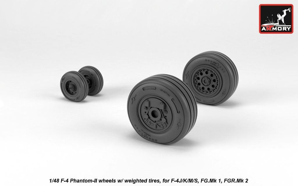 Armory Models AW48325 F-4 Phantom-II wheels w/ weighted tires, late 1/48 – image 4