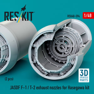 RESKIT RSU48-0594 JASDF F-1 / T-2 exhaust nozzles for Hasegawa kit (3D Printed) 1/48