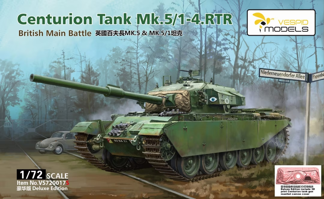 Vespid Models VS720017S Centurion Mk.5/1 - 4th RTR British Main Battle Tank - Deluxe Edition 1/72