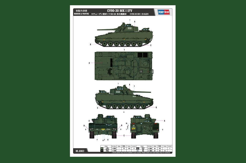 Hobby Boss 83822 CV90-30 MK I IFV 1/35 – zdjęcie 3