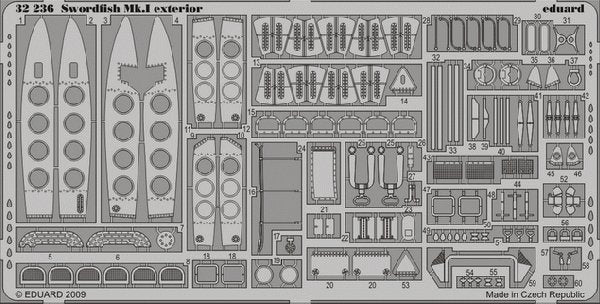 Eduard 32236 Swordfish Mk.I exterior TRUMPETER 1/32