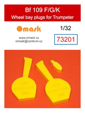 Omask 73201 Bf 109 F/G/K wheel bay plugs (for Trumpeter) 1/32