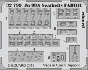 Eduard 32799 Ju 88A seatbelts FABRIC 1/32 Revell – image 2
