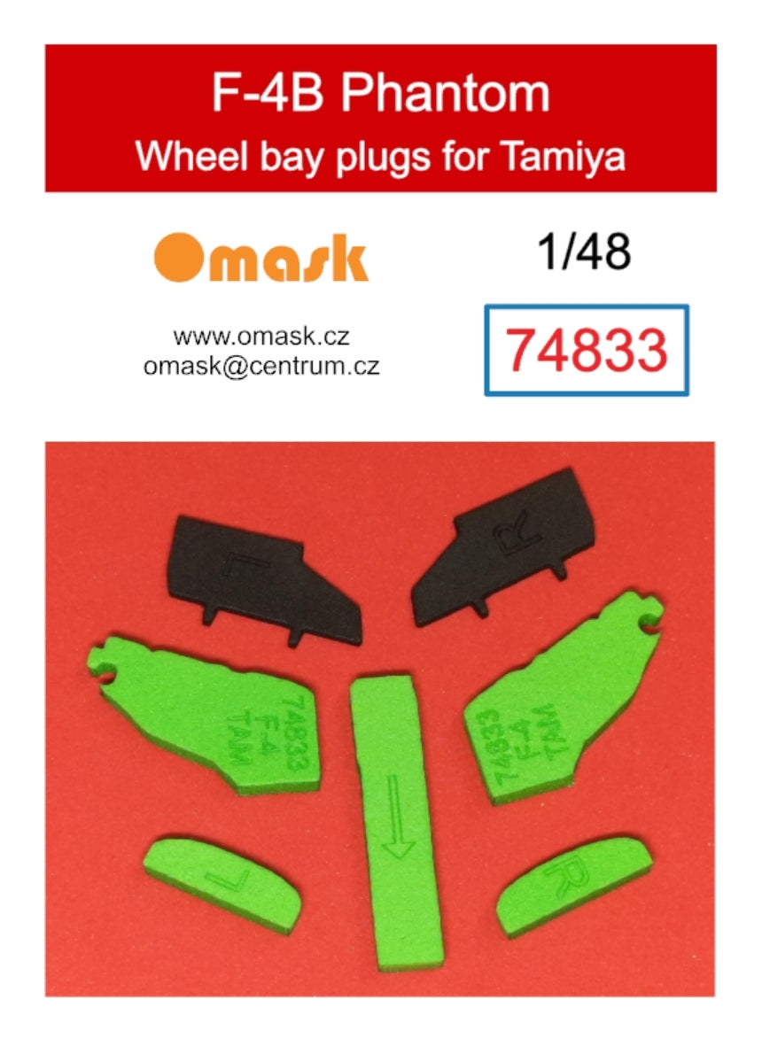 Omask 74833 F-4B Phantom wheel bay plugs (for Tamiya 61121) 1/48