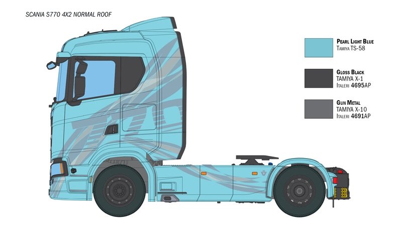 Italeri 3961 Scania S770 4x2 Normal Roof - LIMITED EDITION 1/24 – obrázek 3